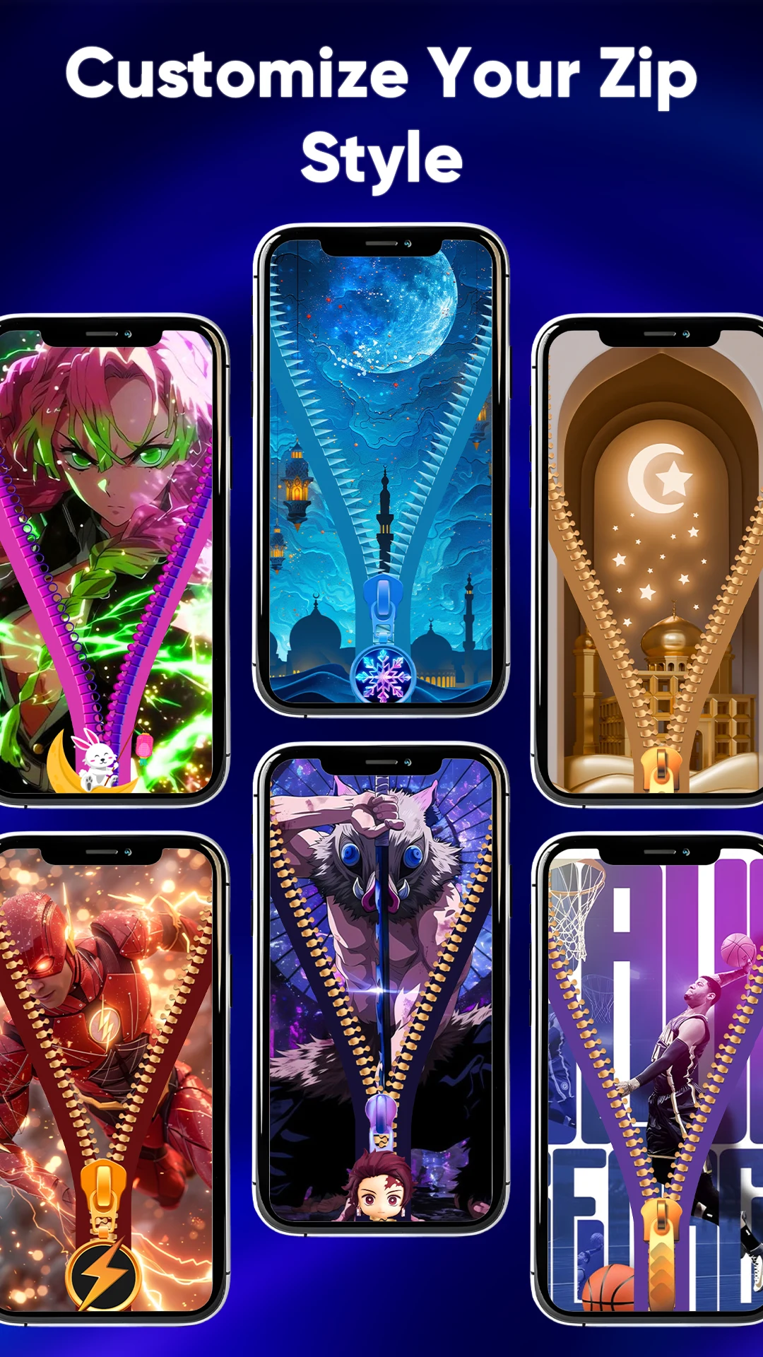 Zipper Lock Screen Wallpapers screenshot